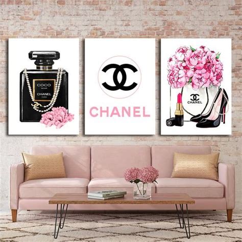 chanel dekoration|Chanel pictures wall decor.